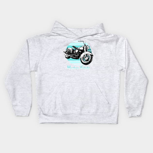 Aqua Glide Kids Hoodie by motomessage